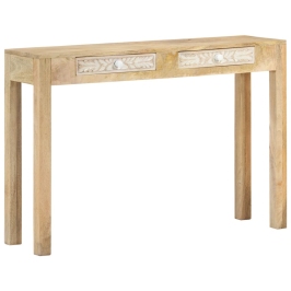 Mesa consola madera maciza de mango decolorada 110x30x75 cm