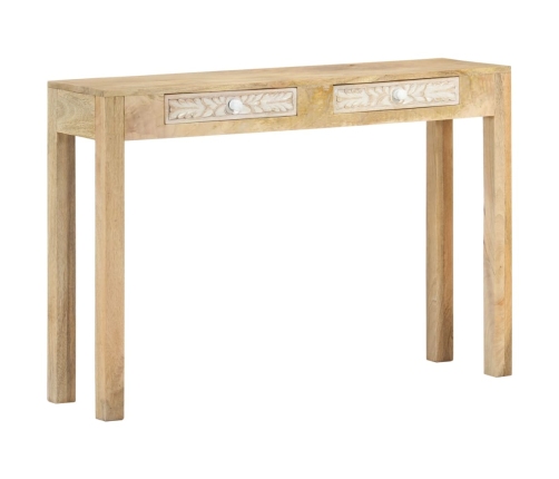 Mesa consola madera maciza de mango decolorada 110x30x75 cm