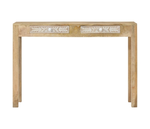 Mesa consola madera maciza de mango decolorada 110x30x75 cm
