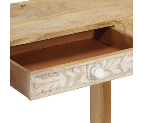 Mesa consola madera maciza de mango decolorada 110x30x75 cm