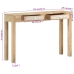 Mesa consola madera maciza de mango decolorada 110x30x75 cm