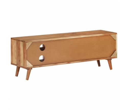 Mueble de TV madera maciza de acacia 112x30x40 cm
