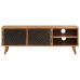 Mueble de TV madera maciza de acacia 112x30x40 cm
