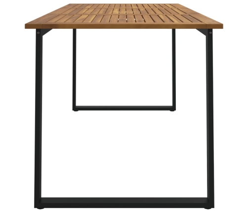 vidaXL Mesa de jardín con patas en U madera maciza acacia 160x80x75 cm