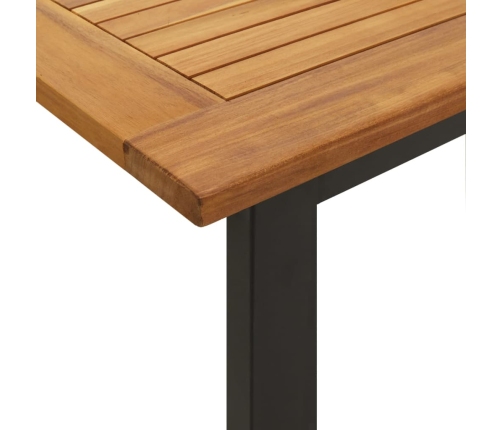 vidaXL Mesa de jardín con patas en U madera maciza acacia 160x80x75 cm