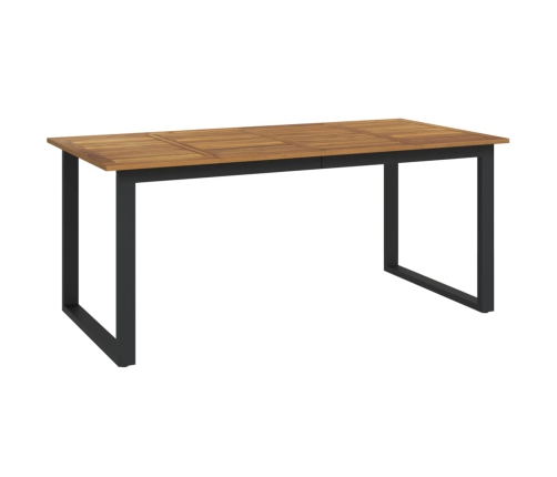 vidaXL Mesa de jardín con patas en U madera maciza acacia 180x90x75 cm