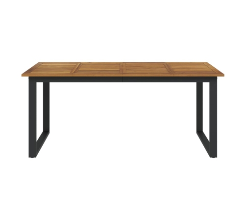 vidaXL Mesa de jardín con patas en U madera maciza acacia 180x90x75 cm