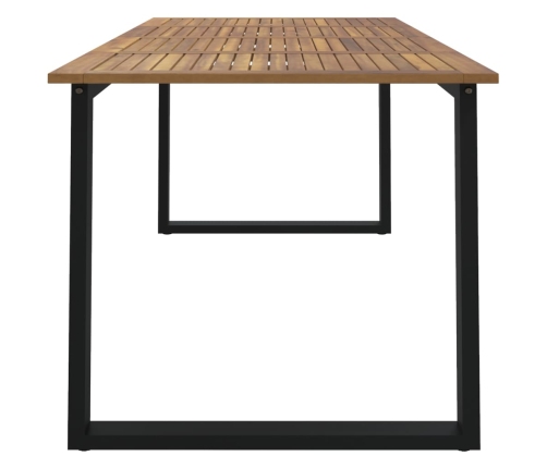 vidaXL Mesa de jardín con patas en U madera maciza acacia 180x90x75 cm