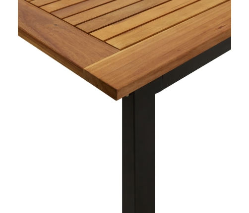 vidaXL Mesa de jardín con patas en U madera maciza acacia 180x90x75 cm