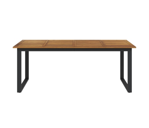 Mesa de jardín con patas en U madera maciza acacia 200x90x75 cm