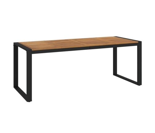 vidaXL Mesa de jardín con patas en U madera maciza acacia 200x90x75 cm