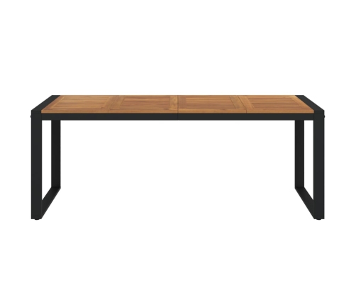 vidaXL Mesa de jardín con patas en U madera maciza acacia 200x90x75 cm