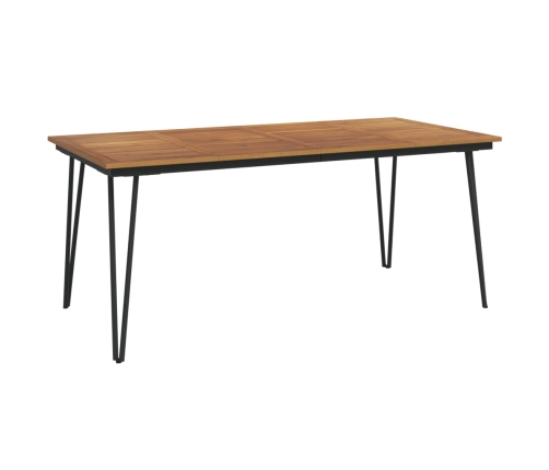 Mesa de jardín con patas en U madera maciza acacia 180x90x75 cm