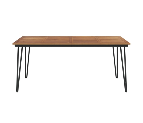 Mesa de jardín con patas en U madera maciza acacia 180x90x75 cm