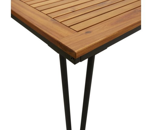 Mesa de jardín con patas en U madera maciza acacia 180x90x75 cm