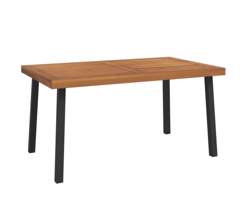 Mesa de jardín madera maciza de acacia 150x90x75 cm