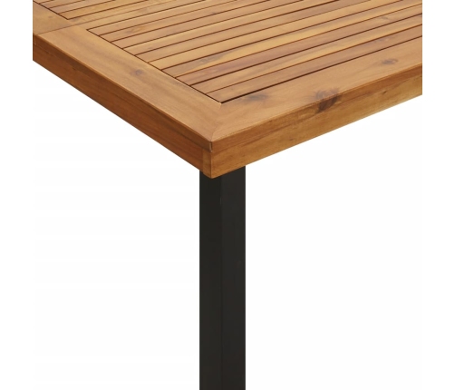 Mesa de jardín madera maciza de acacia 200x100x75 cm