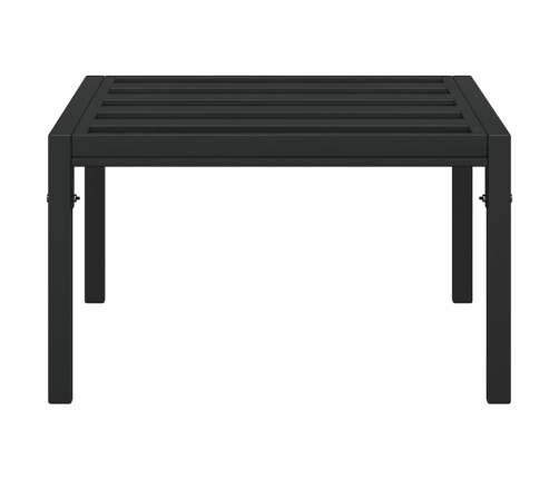 Mesa de centro de jardín acero negro 60x60x35 cm