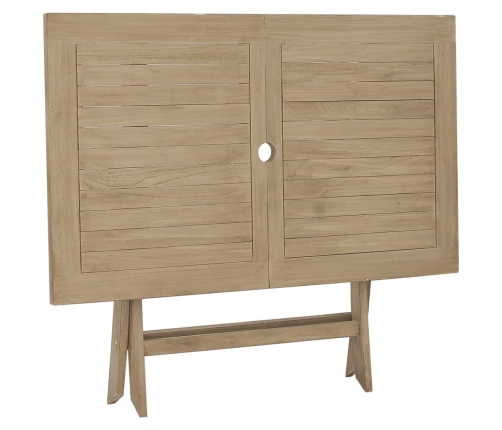 Mesa de jardín plegable madera maciza de teca 120x70x75 cm