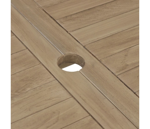 vidaXL Mesa de jardín plegable madera maciza de teca 120x70x75 cm