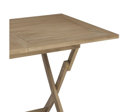 vidaXL Mesa de jardín plegable madera maciza de teca 120x70x75 cm