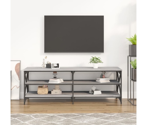 Mueble para TV madera contrachapada gris Sonoma 140x40x50 cm