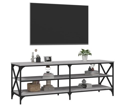 Mueble para TV madera contrachapada gris Sonoma 140x40x50 cm