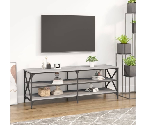 Mueble para TV madera contrachapada gris Sonoma 140x40x50 cm