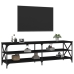 vidaXL Mueble de TV madera contrachapada negro 160x40x50 cm