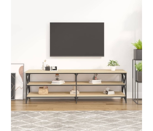 Mueble de TV madera contrachapada roble Sonoma 160x40x50 cm