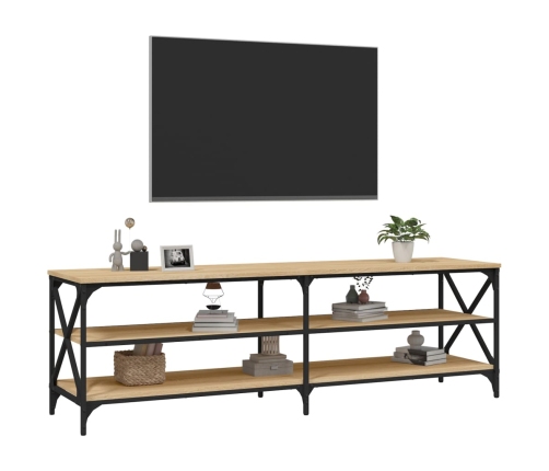 Mueble de TV madera contrachapada roble Sonoma 160x40x50 cm