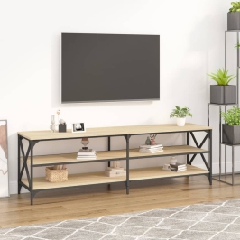 Mueble de TV madera contrachapada roble Sonoma 160x40x50 cm