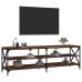 Mueble de TV madera contrachapada roble ahumado 160x40x50 cm