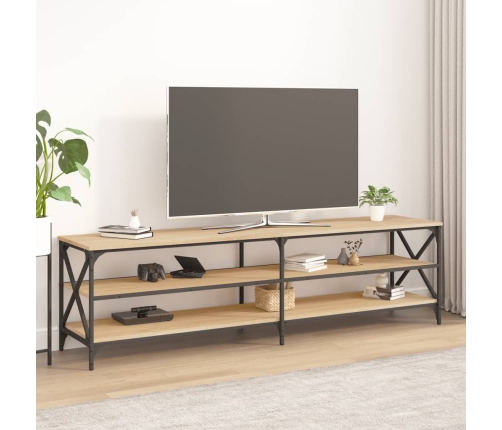 vidaXL Mueble para TV madera contrachapada roble Sonoma 180x40x50 cm