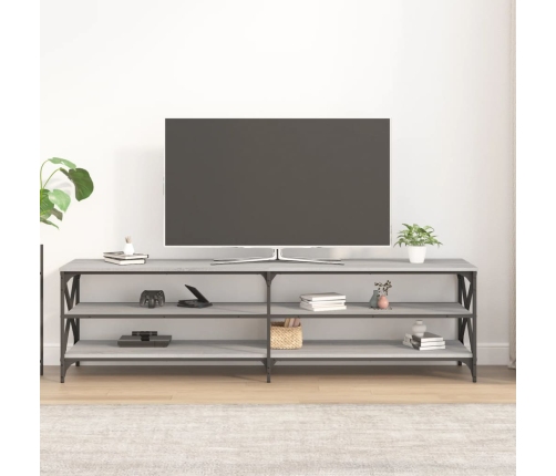 Mueble para TV madera contrachapada gris Sonoma 180x40x50 cm