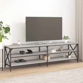 Mueble para TV madera contrachapada gris Sonoma 180x40x50 cm