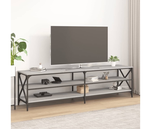 vidaXL Mueble para TV madera contrachapada gris Sonoma 180x40x50 cm