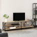 vidaXL Mueble TV metal y madera contrachapada roble Sonoma 200x40x50cm