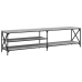 Mueble TV metal y madera contrachapada gris Sonoma 200x40x50 cm