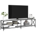 Mueble TV metal y madera contrachapada gris Sonoma 200x40x50 cm