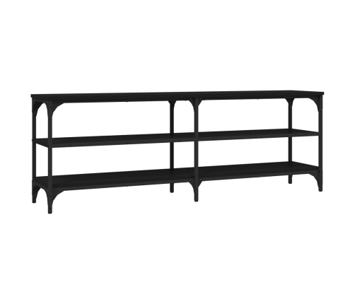 Mueble para TV madera contrachapada negro 140x30x50 cm