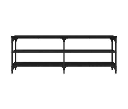 Mueble para TV madera contrachapada negro 140x30x50 cm