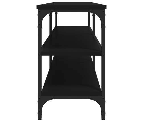 Mueble para TV madera contrachapada negro 140x30x50 cm