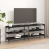 Mueble para TV madera contrachapada negro 140x30x50 cm