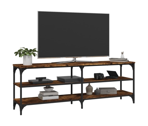 Mueble de TV madera contrachapada roble ahumado 140x30x50 cm