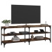 Mueble de TV madera contrachapada roble ahumado 140x30x50 cm