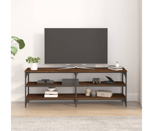 vidaXL Mueble de TV madera contrachapada marrón roble 140x30x50 cm