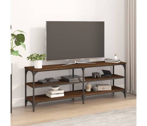 vidaXL Mueble de TV madera contrachapada marrón roble 140x30x50 cm