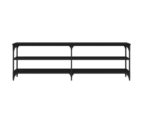 vidaXL Mueble de TV madera contrachapada negro 160x30x50 cm