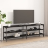 vidaXL Mueble de TV madera contrachapada negro 160x30x50 cm